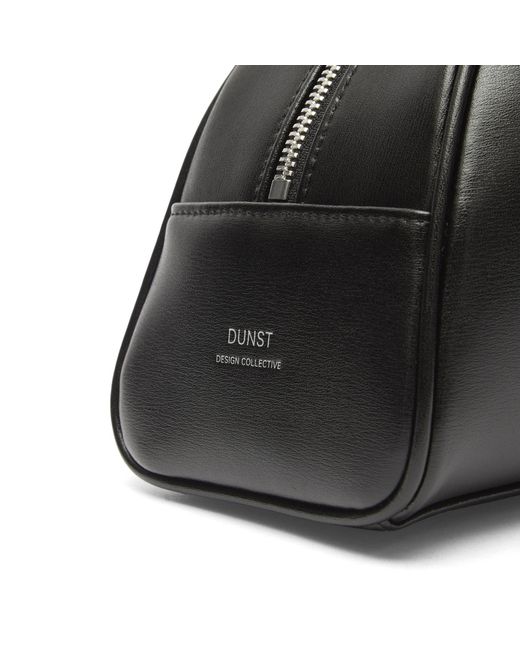 DUNST Black Leather Bowling Bag