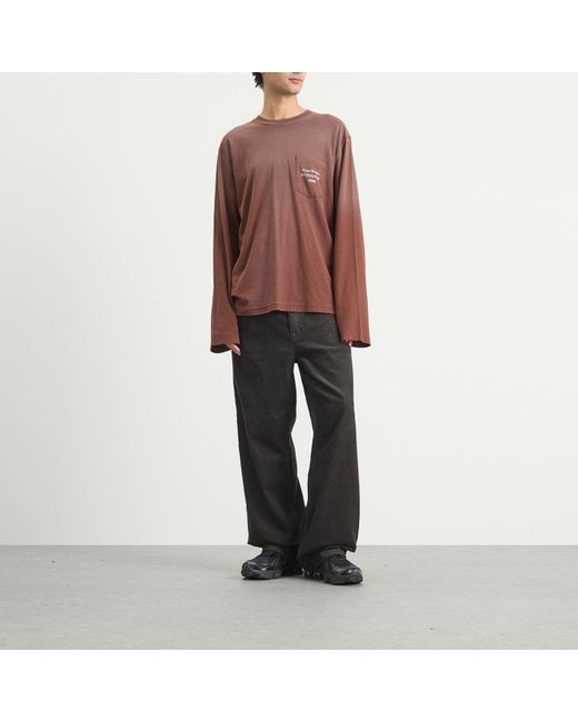 Acne Brown Small 1996 Long Sleeve T-Shirt for men