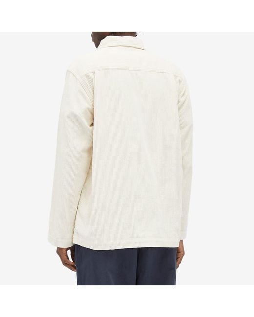Universal Works White Corduroy Easy Jacket for men