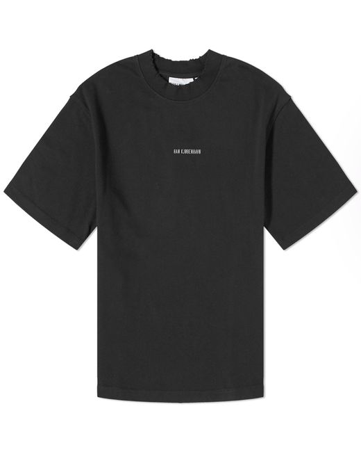 Han Kjobenhavn Black Distressed Logo T-Shirt for men