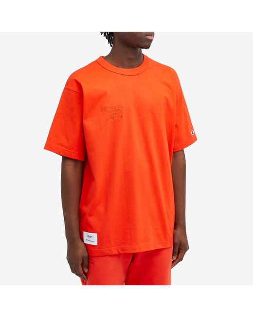 Champion Orange X Wtaps T-Shirt for men