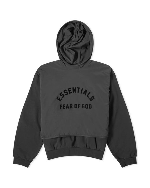 Fear Of God Black Spring Fleece Hooded Sweatshirt for men