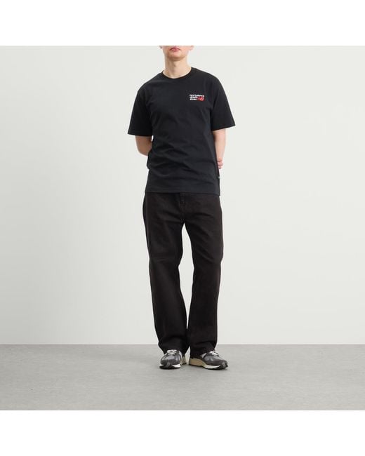 New Balance Black Nb Athletics Premium Logo Relaxed T-Shirt for men