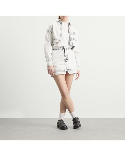 Toga Metallic Toga Denim Mini Skirt