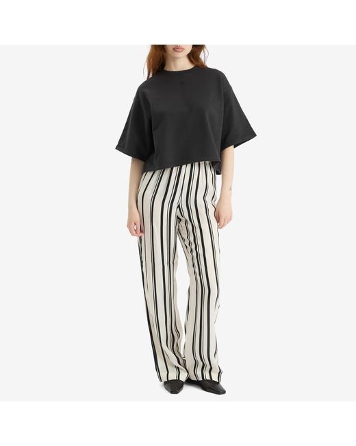 Anine Bing Black Myers Cropped T-Shirt