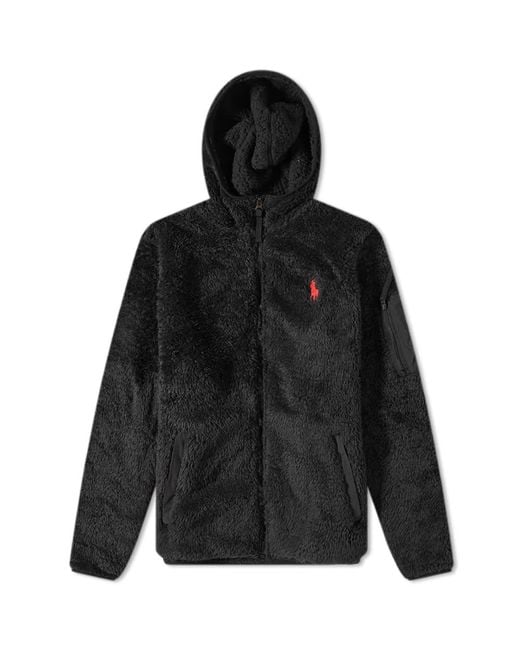 Polo Ralph Lauren Sherpa Fleece Jacket in Black for Men Lyst