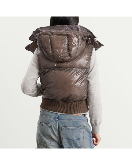 DIESEL Brown Padded Gilet