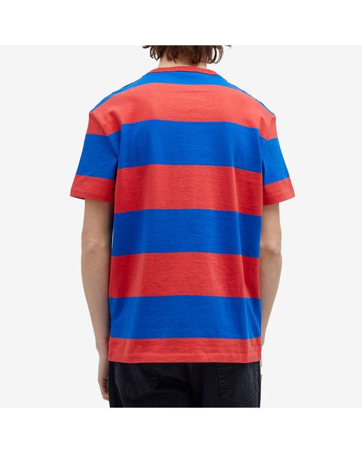 Polo Ralph Lauren Blue Block Stripe T-Shirt for men