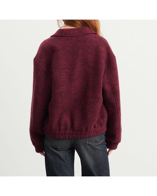 Jil Sander Purple Zip Up Bomber Jacket