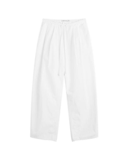 NOTHING WRITTEN White Lazy Cotton Drawstring Pants