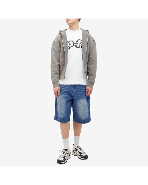 LO-FI White Crash T-Shirt for men