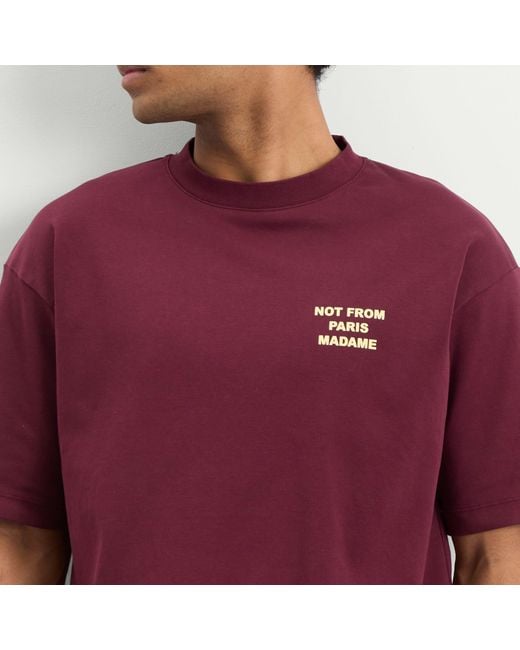 Drole de Monsieur Purple Drole De Monsieur Slogan T-Shirt for men