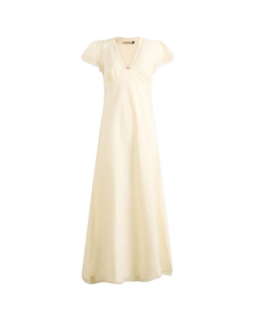 Rixo Natural Clarice Midi Dress