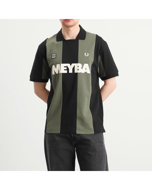 Fred Perry Black Meyba Cut And Sew Polo Shirt for men