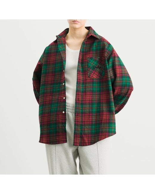 SUNDAYFRUITMARKET Green Sunday Check Shirt