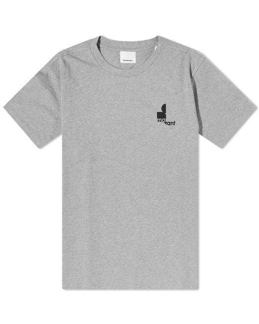 Isabel Marant Gray Zafferh Logo T-Shirt for men
