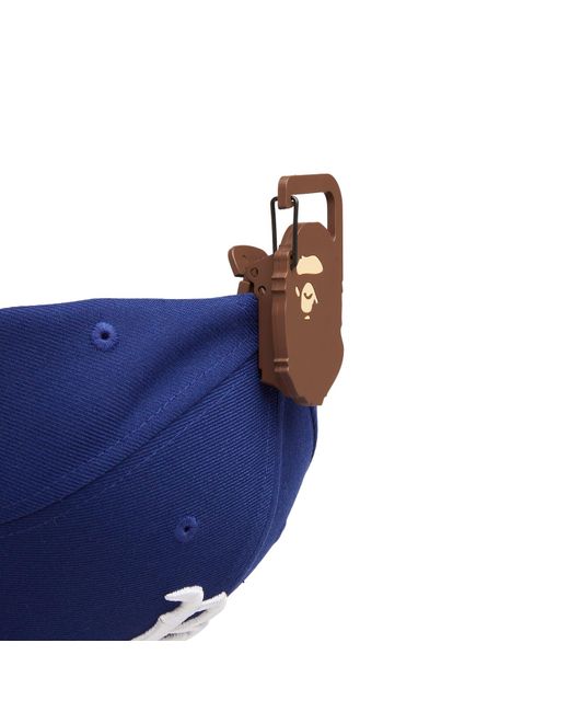 A Bathing Ape Blue Baseball Logo New Era 49Forty Cap for men