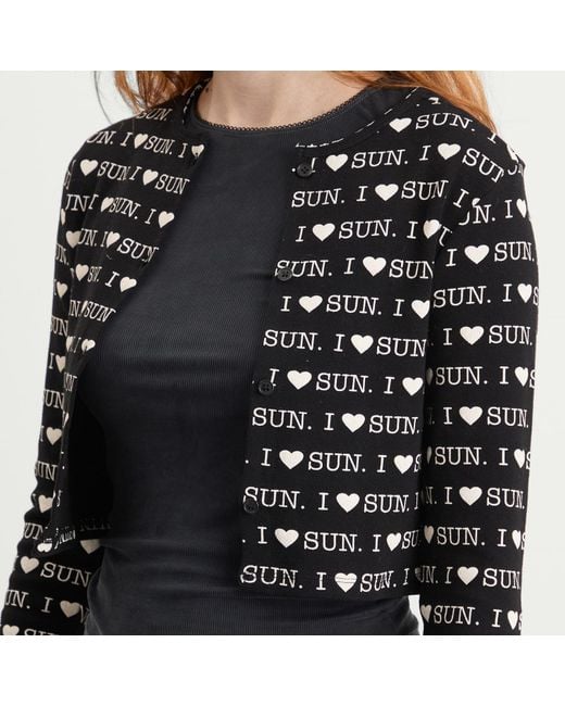 SUNDAYFRUITMARKET Black I Love Sun Cardigan