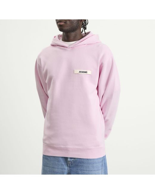 Jacquemus Pink Grosgrain Hoodie for men