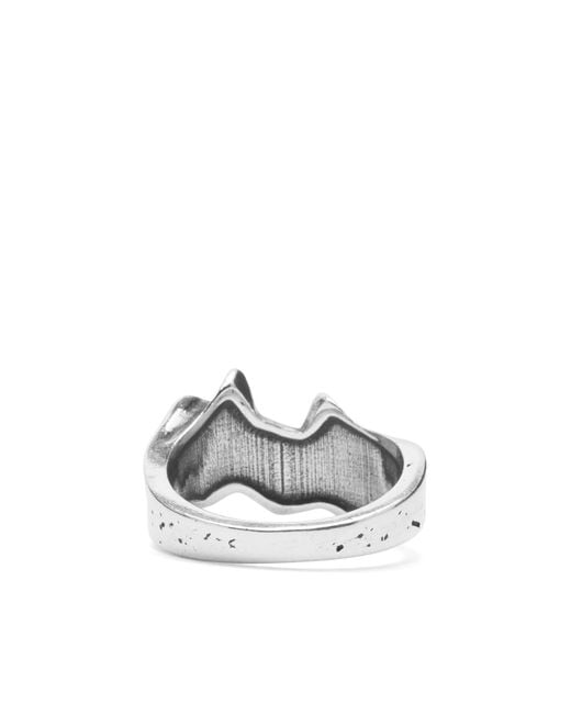 Twojeys White Tilted Icon Ring for men