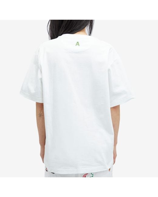 ALÉMAIS White Alémais Meagan Embroidery T-Shirt