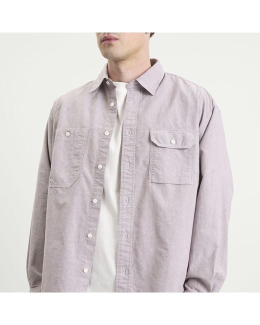 FRIZMWORKS Gray 1920S Oxford Work Shirt for men