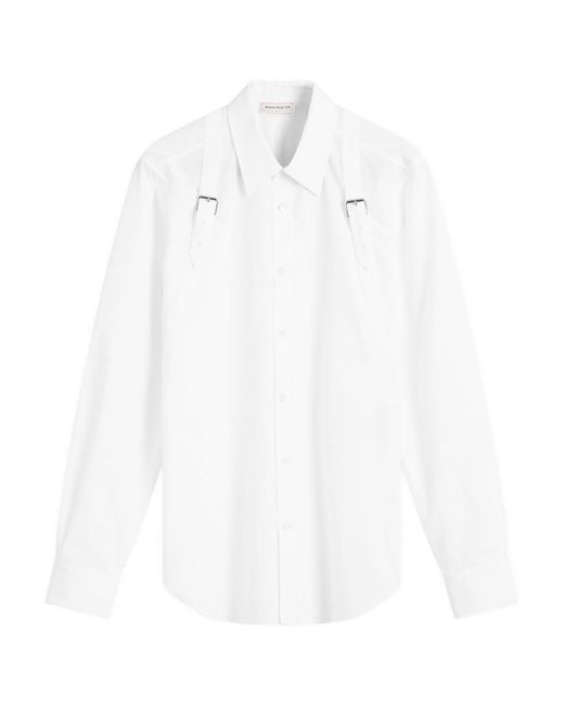 Alexander McQueen White Double Strap Harness Shirt for men