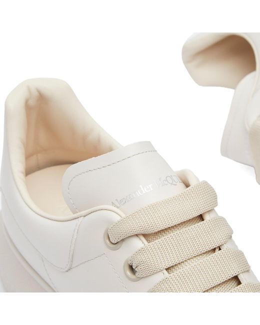 Alexander McQueen White Snake Heel Tab Oversized Sneaker for men