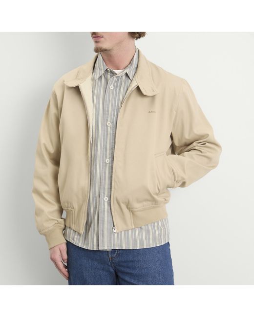 A.P.C. Natural Zip Harrington Jacket for men