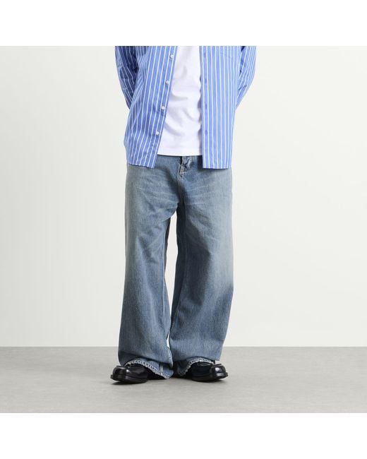 Balenciaga Blue Baggy Fit Japanese Twill Jeans for men