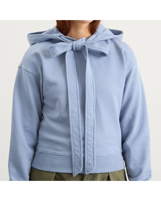 J.W. Anderson Blue Tied Bow Hoodie