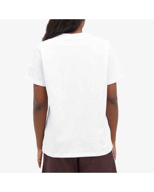 Ganni White Basic Relaxed T-Shirt