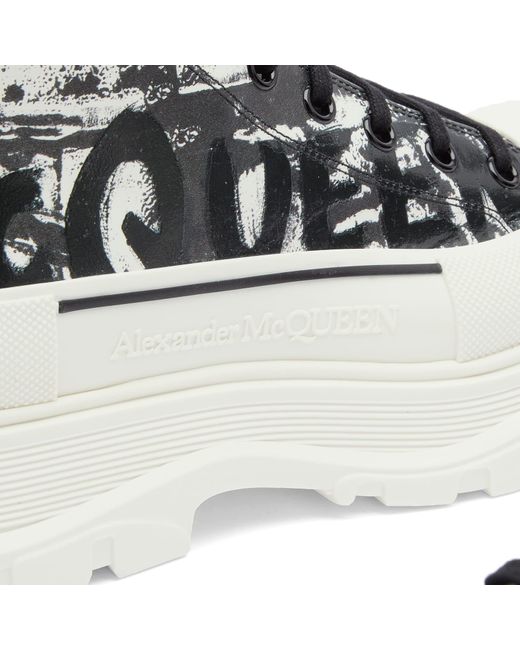 Alexander McQueen Metallic Jacket Print Tread Slick Boot Sneakers for men