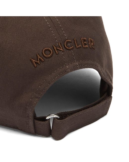 Moncler Brown Baseball Cap for men