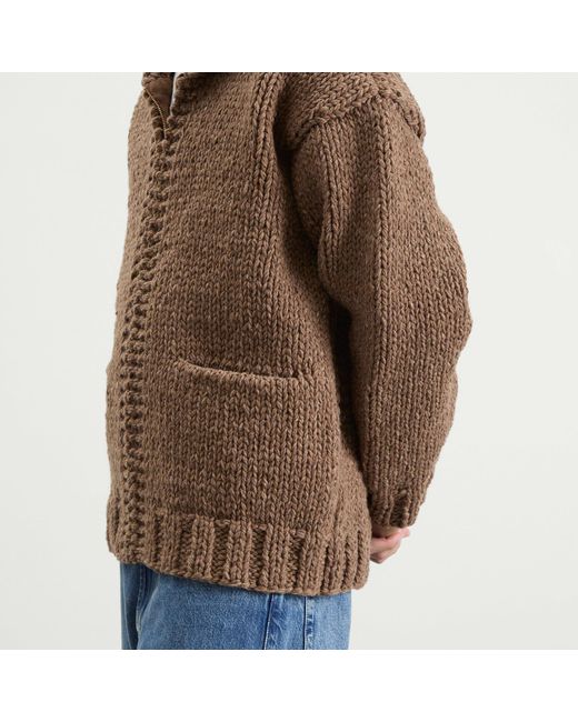 Visvim Brown Cowichan Hand Knit for men