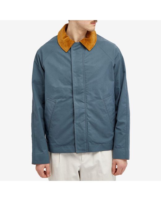 Forét Blue Row Oilskin Jacket for men