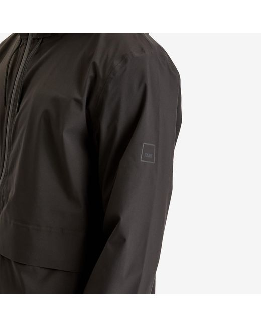Rains Black Suva Hardshell Long Jacket for men