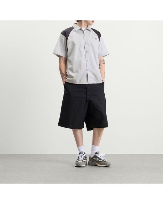 Neighborhood Gray Classic 2-Tone Short Sleeve Work Shirt 2 for men
