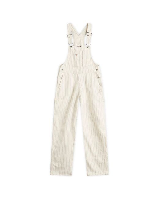 Dickies White Service Bib Overalls