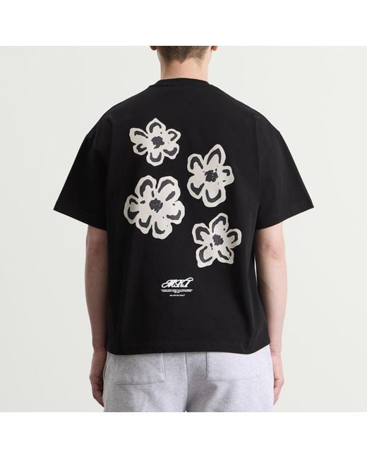 MKI Miyuki-Zoku Black Hibiscus T-Shirt for men