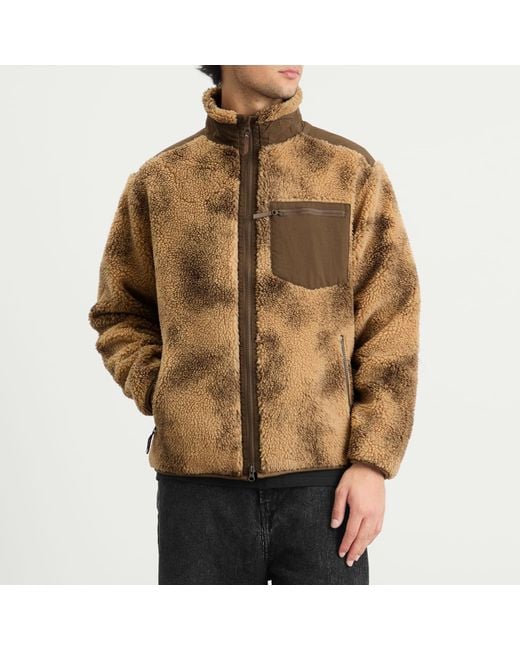 Corridor NYC Brown Oak Zip Fleece for men