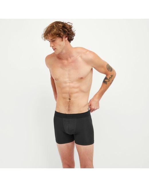 Skims Black Cotton Boxer Brief 3" for men
