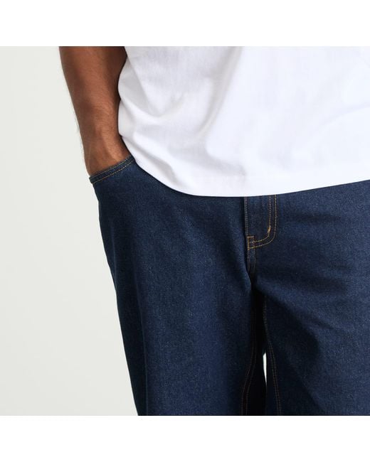 Dime Blue Relaxed Denim Pants for men