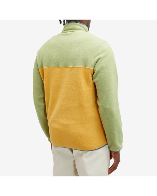 Patagonia Yellow Lightweight Synchilla Snap-T Pullover Fleece for men