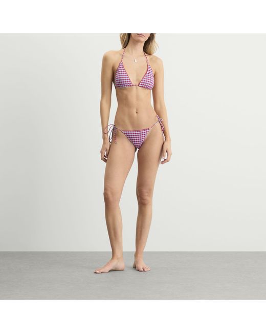 Damson Madder Pink Triangle Bikini Top