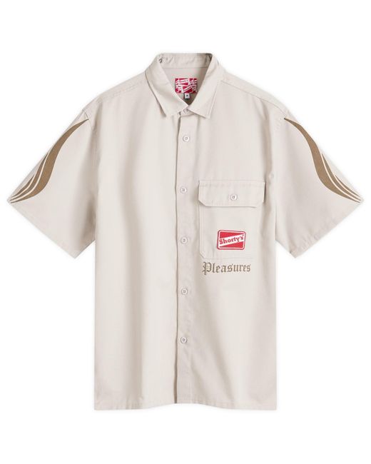 Pleasures Natural Gutierrez Short Sleeve Work Shirt for men