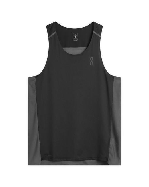 On Shoes Black Performance Tank for men