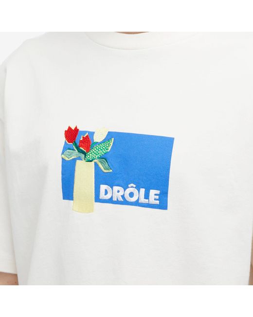 Drole de Monsieur White Drôle De Monsieur Vase Graphic Logo T-Shirt for men