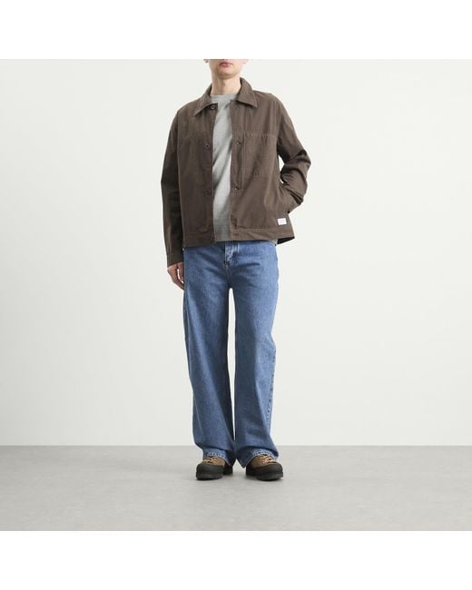 Norse Projects Brown Arresskov Compact Cotton Shirt Jacket for men