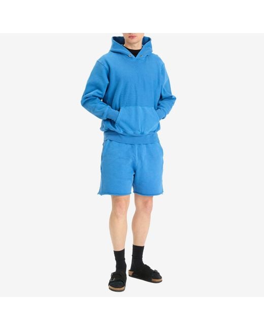 Les Tien Blue Heavyweight Hoodie for men